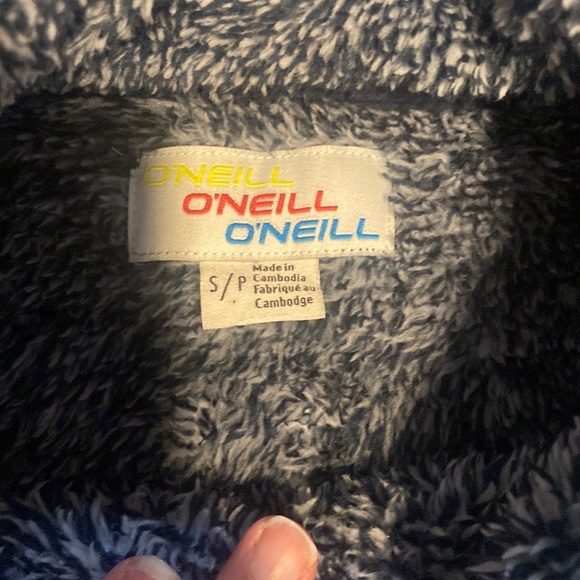 ❤️3/$30❤️Oneill Blue/White Fuzzy Sweater Size Small - Picture 5 of 6